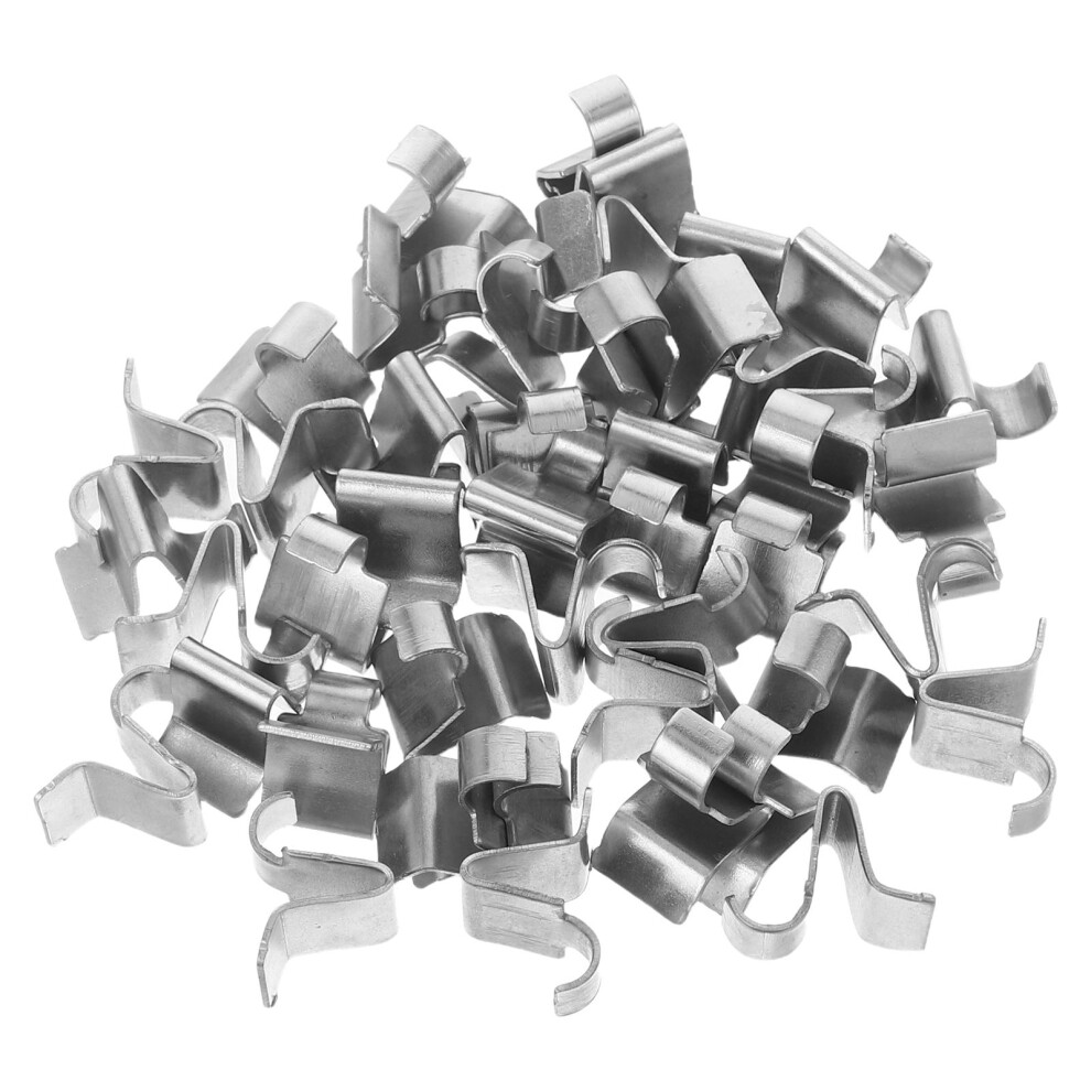 50Pcs Cabinet Shelf Clips Iron Storage Closet Pegs Partition Holders 3191694435081