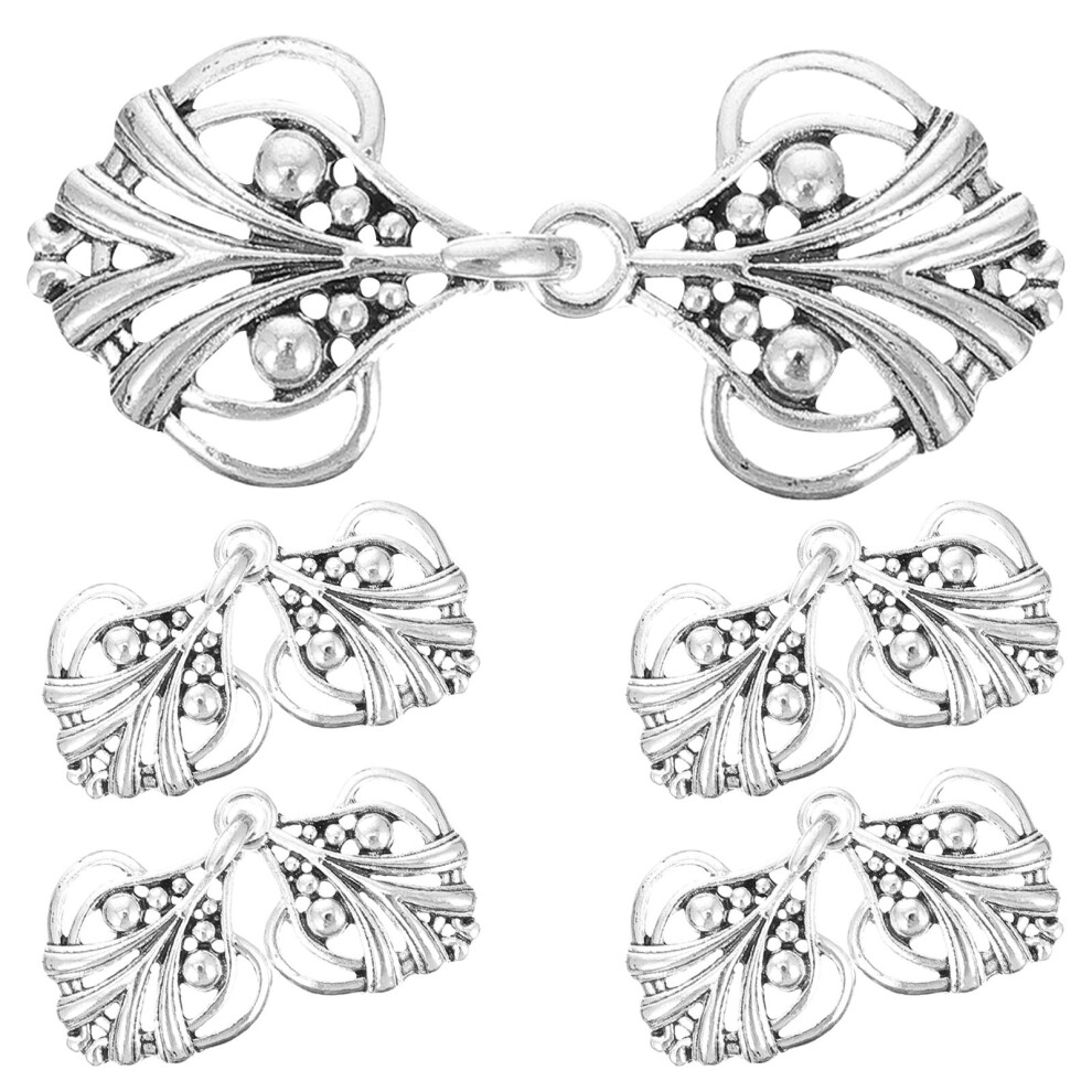 5 Pairs Vintage Sweater Clips Sew On Hooks Eye Retro Clasp-image-OPC-PKCRG5V-NEW