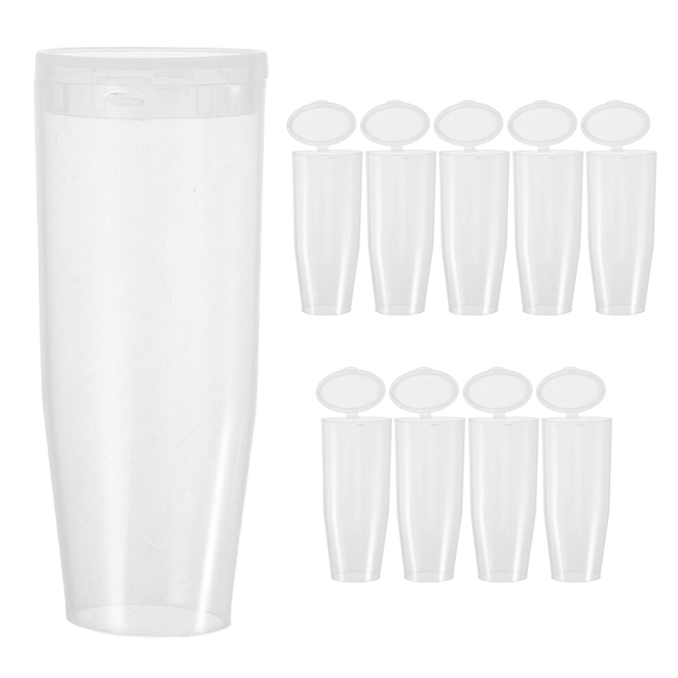 Iplusmile 10Pcs Transparent Makeup Brush Covers Dustproof Caps
