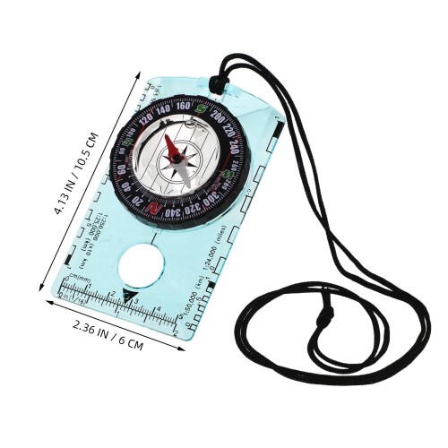 Multifunctional Navigation Compass with Map Ruler and Lanyard 2