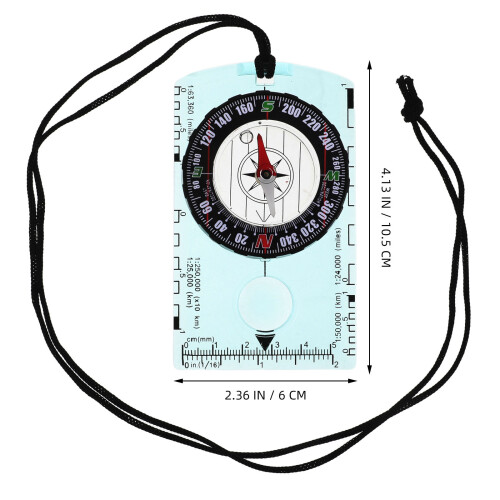 Multifunctional Navigation Compass with Map Ruler and Lanyard 1