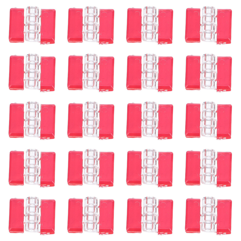 20Pcs Self-Adhesive Acrylic Cabinet Hinges Clear Tape Latch 3191694444663