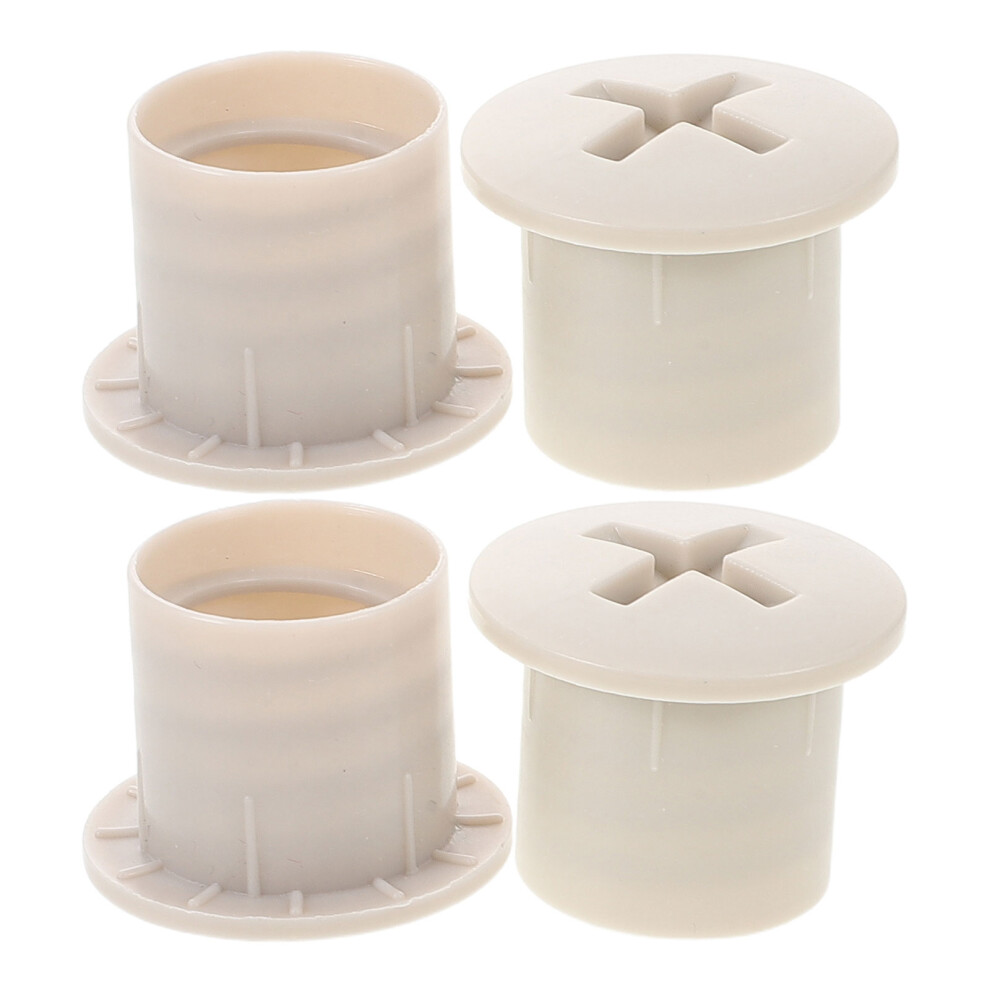 4pcs Toddler Slide Screw Caps 1.8cm Plastic Fixing Covers Beige-image-OPC-PKCRGDH-NEW