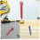 2pcs Mini Aluminum Alloy Compass Ruler for Precision Circle Drawing 7