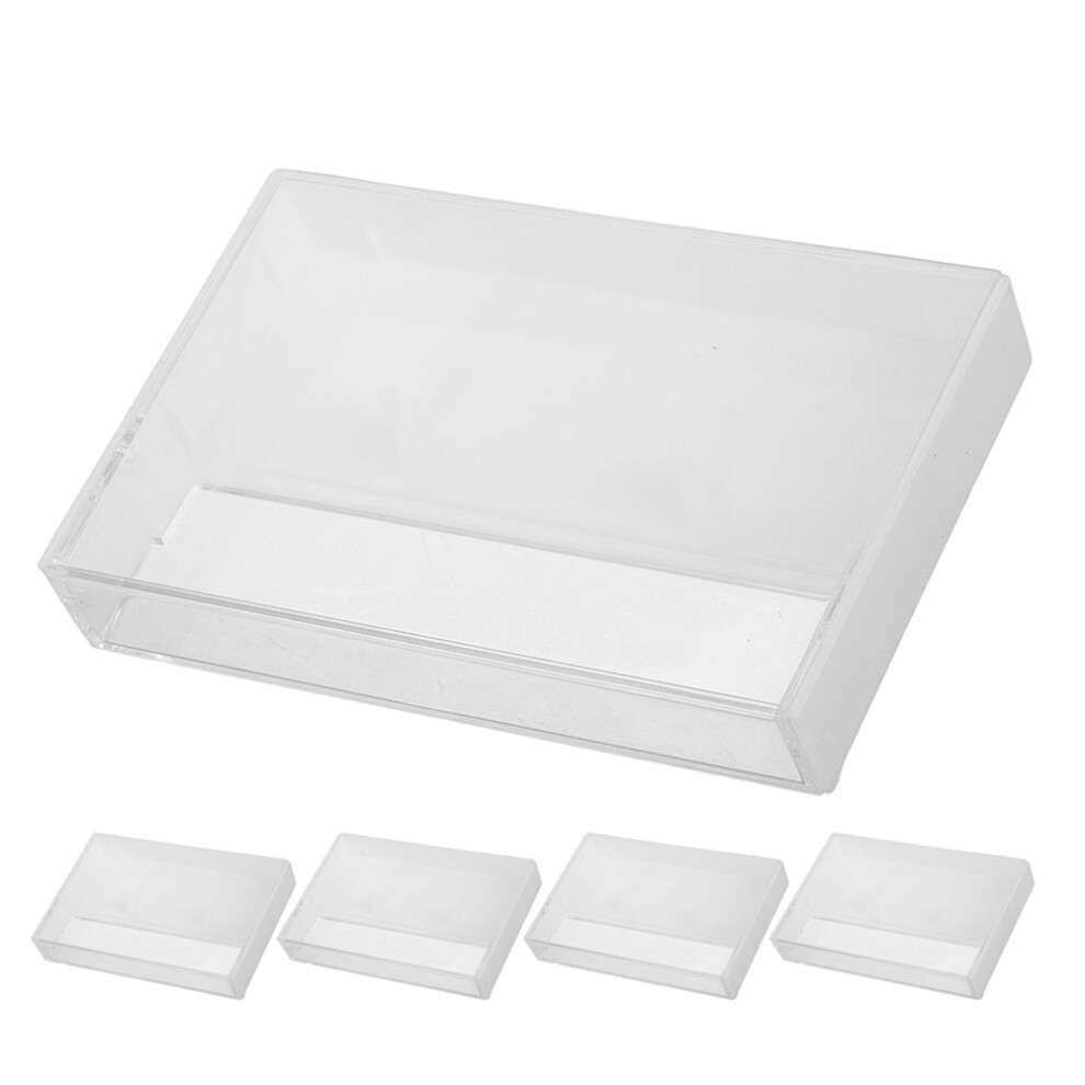 5pcs Cassette Tape Case Clear Plastic Holder Vintage Design-image-OPC-PKCRGPZ-NEW