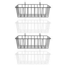 4pcs Metal Hay Feeder Rack for Rabbit Guinea Pig White Black