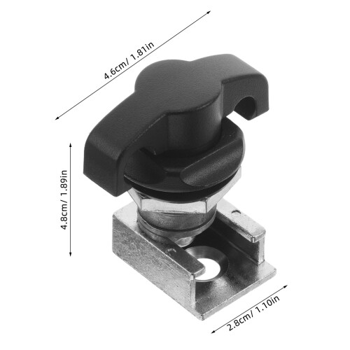 2pcs Thumb Operated Offset Cam Locks T-Handle Swing Knob with Base 2