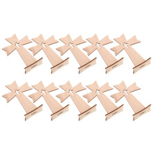 10pcs Wooden Crosses for Church Altar Holiday Decor