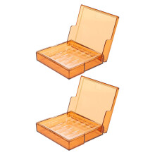 2pcs Ampoule Case Amber 5-Bottle 1ml Lightproof Storage Box
