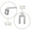 2pcs U-Shaped Piano String Lifter Clamp Tuning Pliers 8