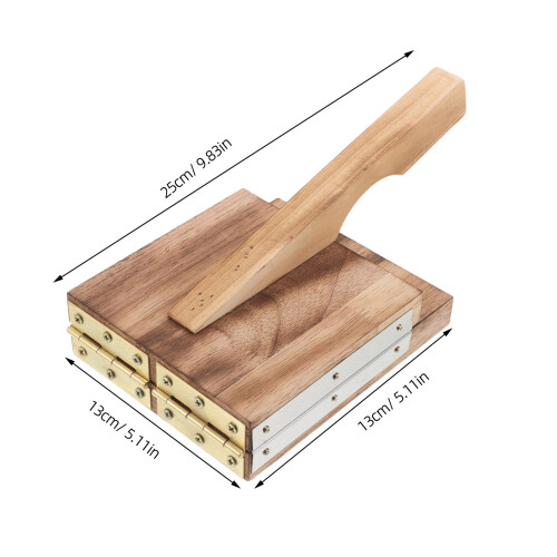 Manual Wood Dumpling Press Mold Reusable Dough Tool 2