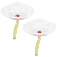 2pcs Triangular Wall-Mounted Sink for Small Bathrooms or Balconies