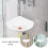 2pcs Triangular Wall-Mounted Sink for Small Bathrooms or Balconies 9