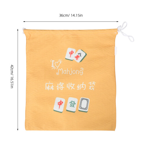 Mahjong Tile Bag: Portable Pouch with Drawstring for Game Tiles 1