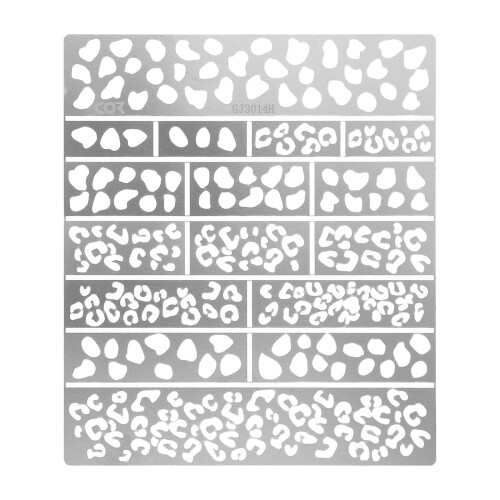 Reusable Camouflage Spray Stencil Leopard Print Hollow-Out Template