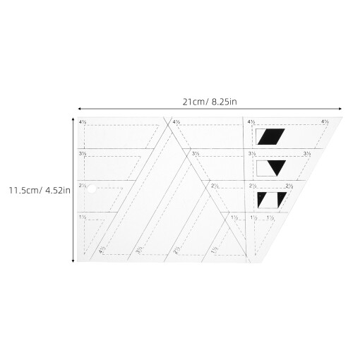Trapezoid Quilting Template Ruler Clear Acrylic Sewing Tool 1
