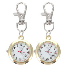 2St Gouden Verpleegstershorloge Rvs Clip Met Quartz Tijdweergave
