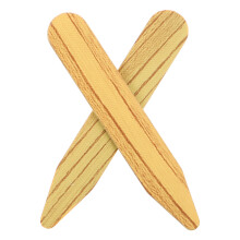 1 Pair Plastic Shirt Collar Stays Wood Grain Collar
