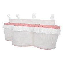 Hanging Storage Bag 3 Pockets Organizer White