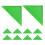 10pcs Foosball Table Corner Protectors Green Triangle Bumpers 11