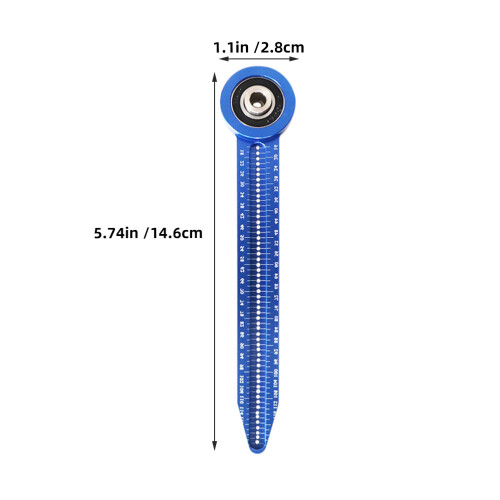 2pcs Mini Aluminum Alloy Compass Ruler for Woodworking Drafting 1