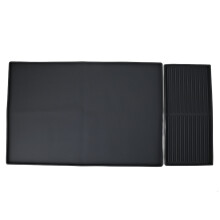 Heat Insulation Silicone Coffee Mat with Drip Tray for Kitchen Counter Black