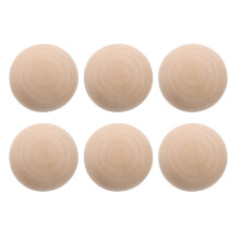 6pcs Unfinished Wood Croquet Balls 5.5cm for Lawn Games