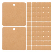 300pcs Jewelry Display Cards 7x7cm Brown Paper Holders for Brooches