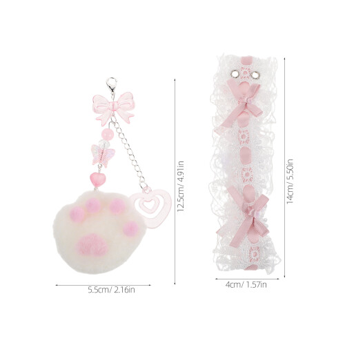 1 Set Cute Lace Snap Strap for Mechanical Paw Charm 2