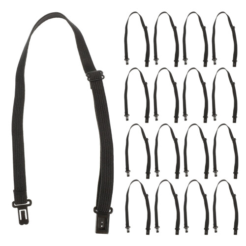 40pcs Black Adjustable Bow Tie Extenders with Plastic Buckle