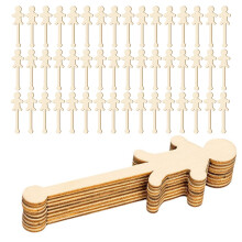 100pcs Wood Craft Sticks for Kids - Blank People Shaped