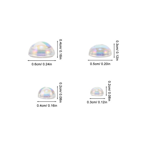 1050pcs Dewdrop Resin Beads 3mm/4mm/5mm/6mm for Craft Projects 1