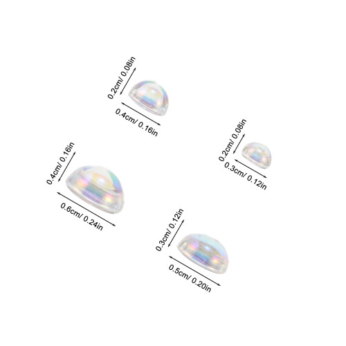 1050pcs Dewdrop Resin Beads 3mm/4mm/5mm/6mm for Craft Projects 2