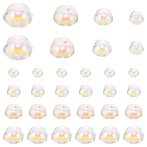 1050pcs Dewdrop Resin Beads 3mm/4mm/5mm/6mm for Craft Projects