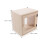 Wood Milk Box with Lock Wall-Mount Mailbox Clear Window Beige 2