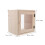 Wood Milk Box with Lock Wall-Mount Mailbox Clear Window Beige 3