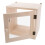 Wood Milk Box with Lock Wall-Mount Mailbox Clear Window Beige 11