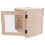 Wood Milk Box with Lock Wall-Mount Mailbox Clear Window Beige 10