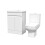 NES Home Nes Home 600mm Handleless White Basin Vanity Square Rimless Close Coupled Toilet 2