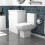 NES Home Nes Home 600mm Handleless White Basin Vanity Square Rimless Close Coupled Toilet 4
