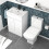 NES Home Nes Home 600mm Handleless White Basin Vanity Square Rimless Close Coupled Toilet 5