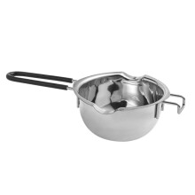 Chocolate Melting Bowl, 400ml Stainless Steel Pot with Silicone Handle for Melting Chocolate and Candy