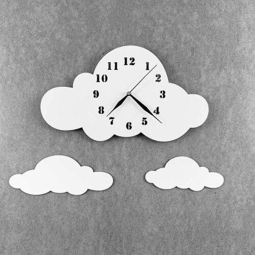 Ticking Quiet Kid's Wall Clock for Nursery, Silent Movement, Skandi Wall Decor 1