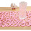 Washable table runner 100 x 30 cm pink 12