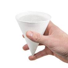 5000 Biodegradable 4oz Water Cones for Offices, Schools, Hospitals - White Paper Drinking Cups