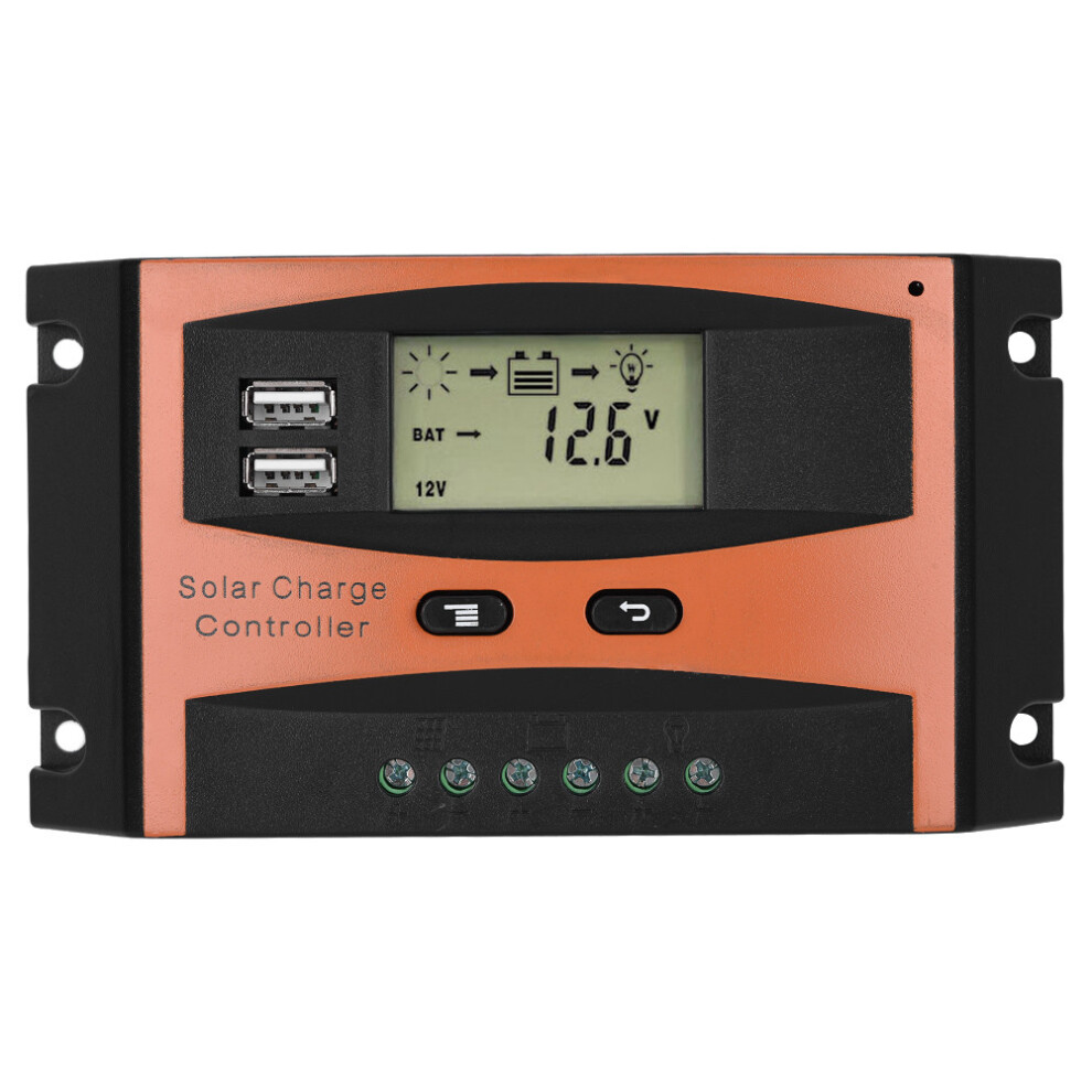 30A 50V Dual Usb Lcd Display Smart Pwm Solar Panel 8320539940458