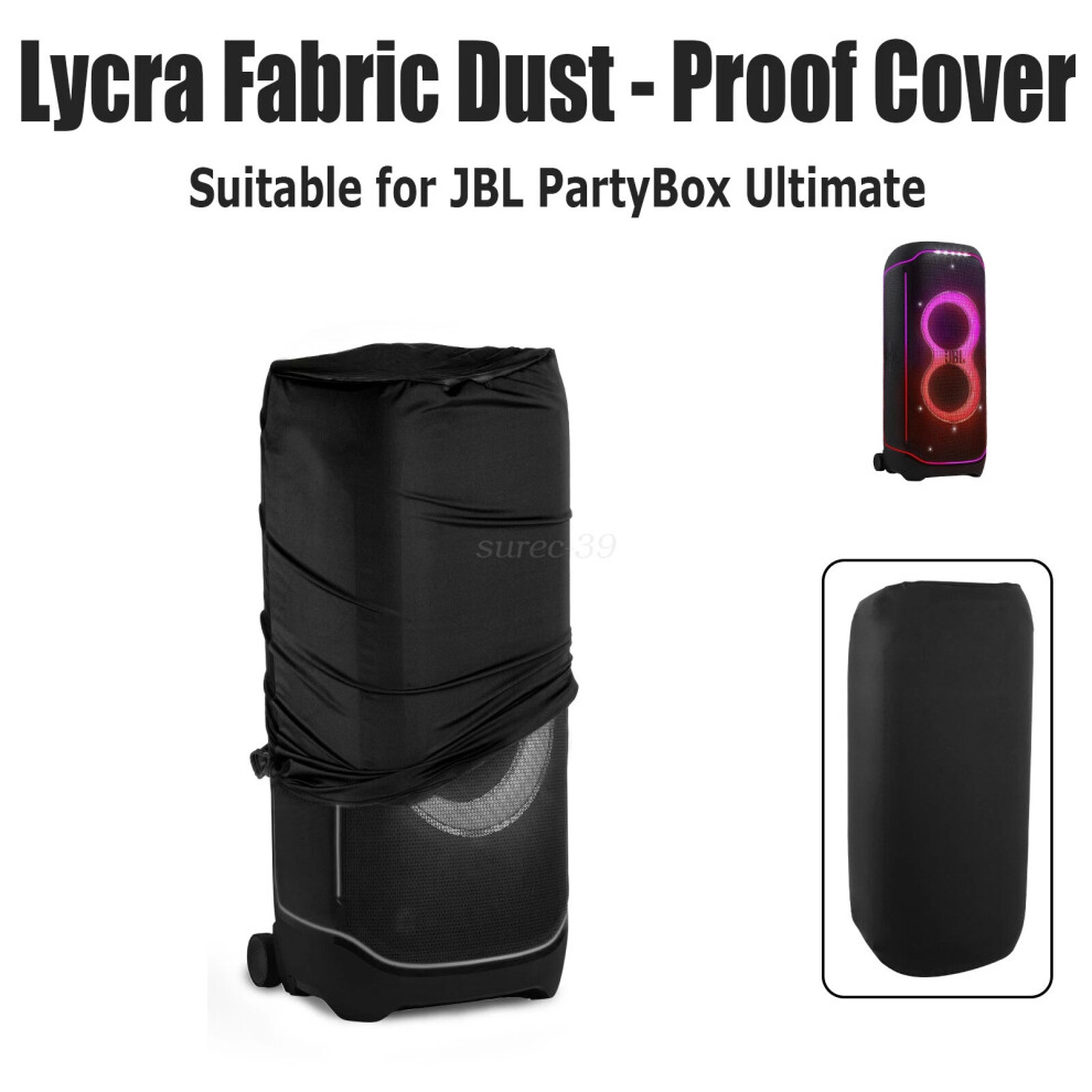 For Jbl Partybox Ultimate Speaker Stretchable Lycra Dustproof Protector Cover Black 4069369129506