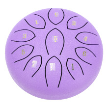 6in Steel Tongue Drum 11 Tones Ethereal Purple Outdoor Chakra Rain Instrument