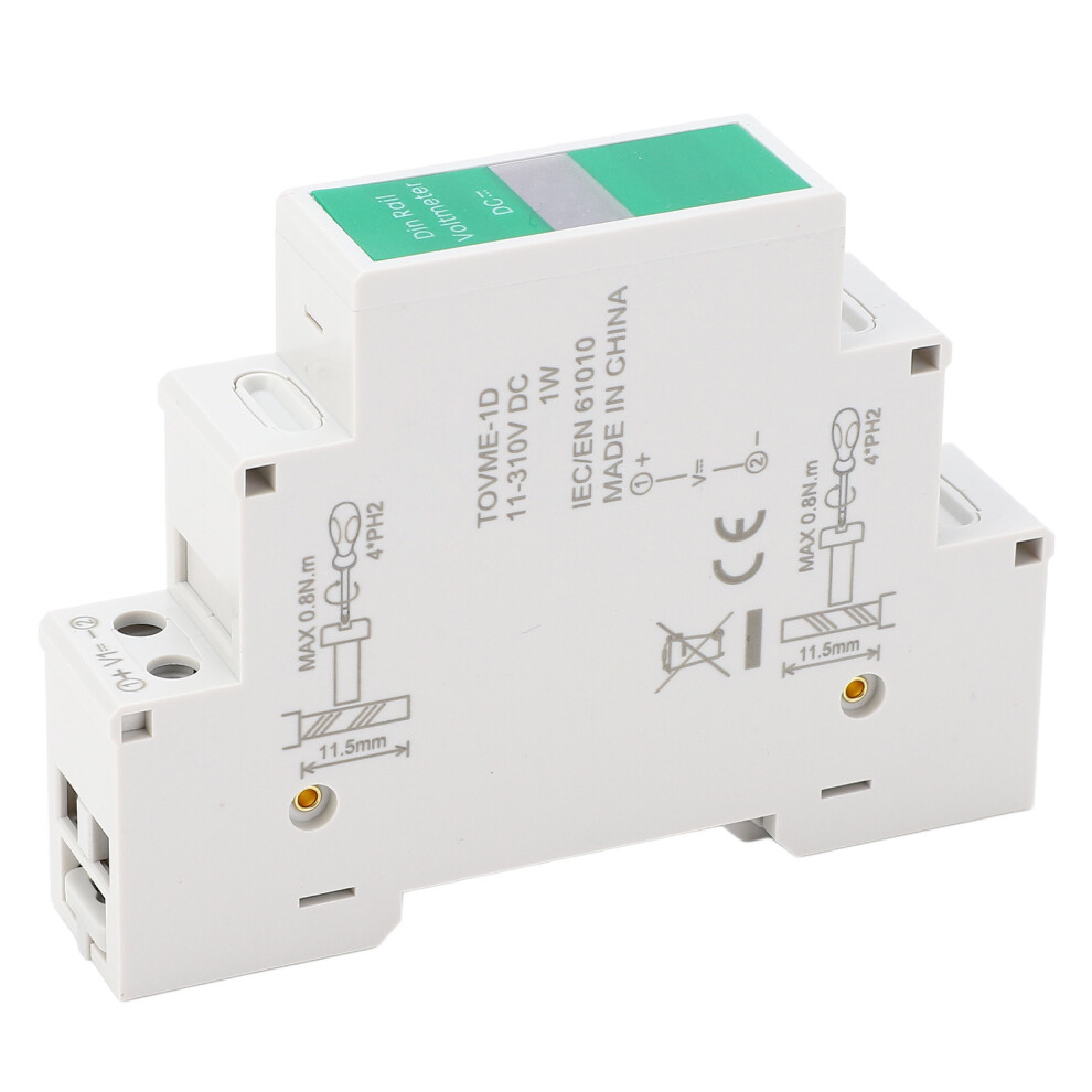 11Vâ310V Digital Voltage Meter Led Display Din Rail Mount Voltmeter 7691347120310
