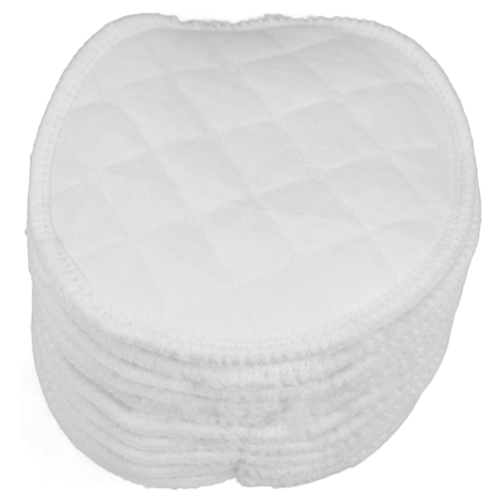 Reusable Nursing Pads 10Pcs Cotton Washable Breastfeeding Pads Soft Absorbent Leakproof For Lactating Mothers White